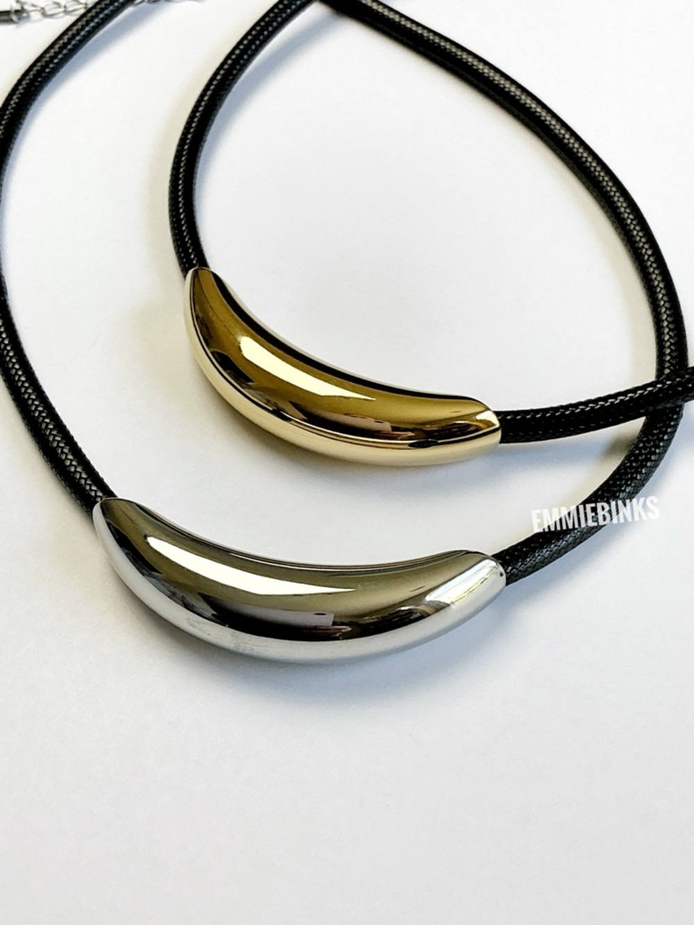 New Revolve Jenna Slider Geometric Necklace ~ Gold Plated Necklace - Picture 3 of 16